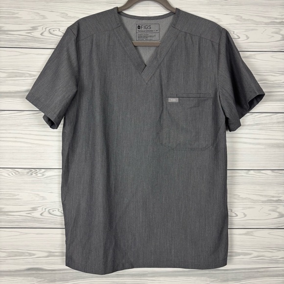 Figs Other - Figs Leon Three-Pocket Scrub Top Gray Shirt Nursing/Medical Size Medium